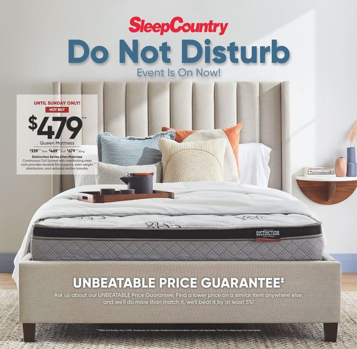 Sleep Country catalogue in Vancouver | Do Not Disturb Event | 2024-05-02 - 2024-05-05