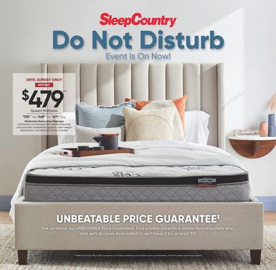 Home & Furniture offers in Kitchener | Do Not Disturb Event in Sleep Country | 2024-05-02 - 2024-05-05