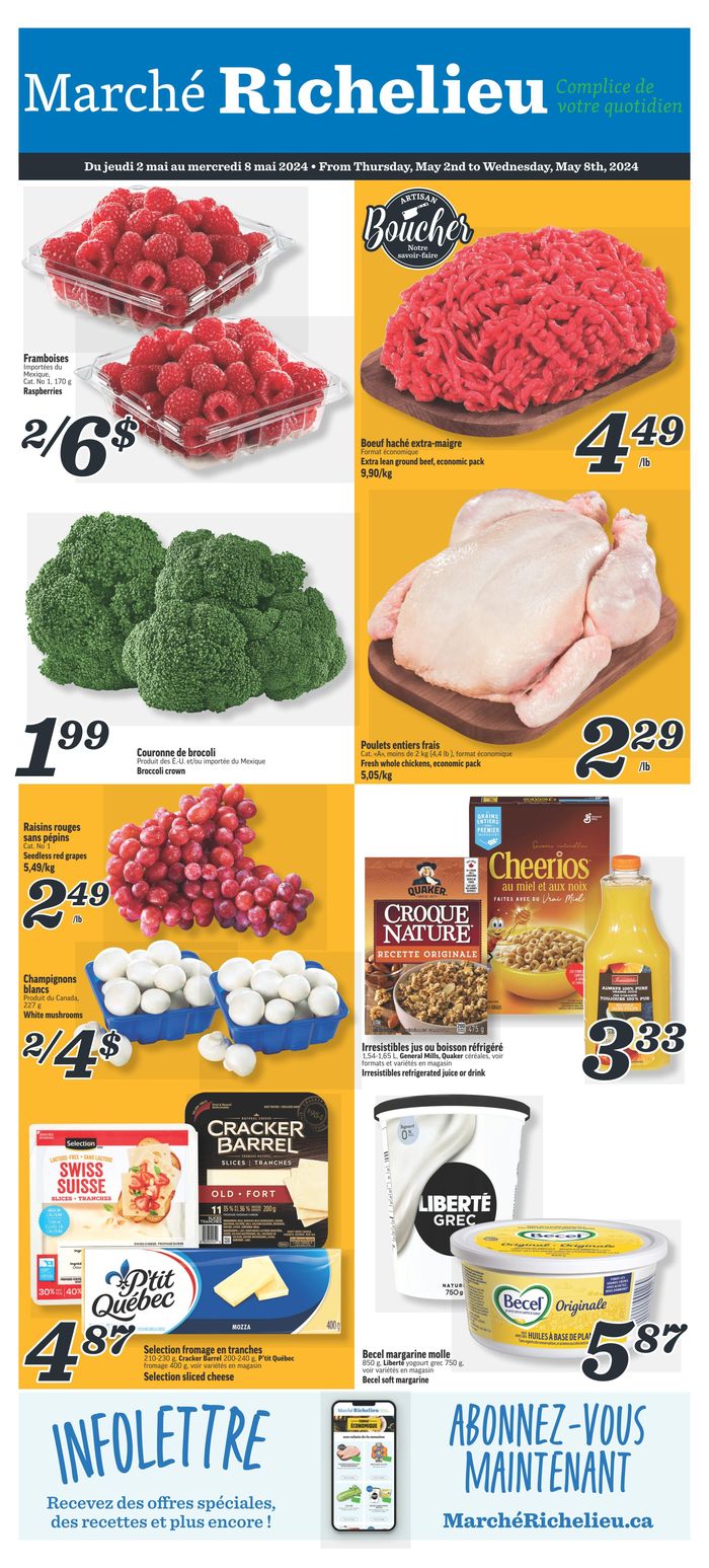 Marché Richelieu catalogue in Quebec | Weekly Specials | 2024-05-02 - 2024-05-08