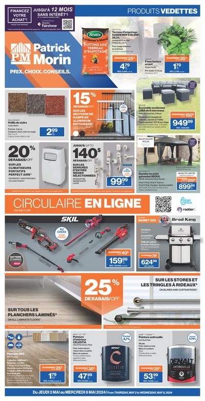 Home & Furniture offers in Saint-Jérôme | Produits Vedettes in Patrick Morin | 2024-05-02 - 2024-05-08