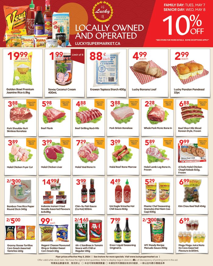 Lucky Supermarket catalogue in Calgary | Lucky Supermarket weekly flyer | 2024-05-03 - 2024-05-17