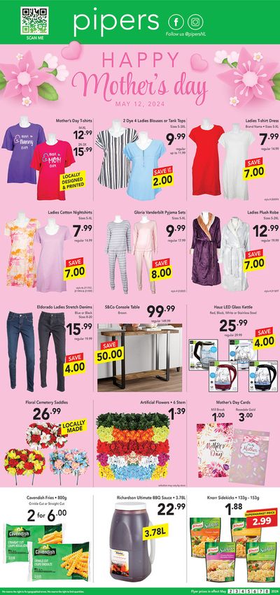 Grocery offers in Petty Harbour-Maddox Cove | Flyer Pipers in Pipers | 2024-05-03 - 2024-05-17