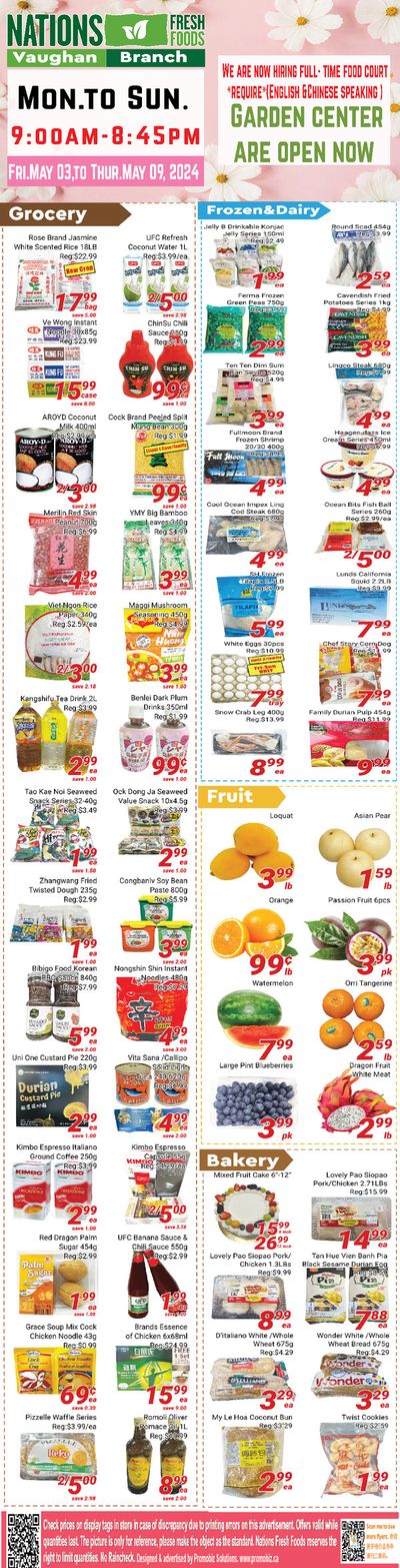 Grocery offers in Hamilton | Nations Fresh Foods Vaughan Branch in Nations Fresh Foods | 2024-05-03 - 2024-05-17