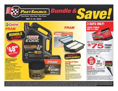 Automotive offers in Balgonie | Bundle & Save in Part Source | 2024-05-03 - 2024-05-17