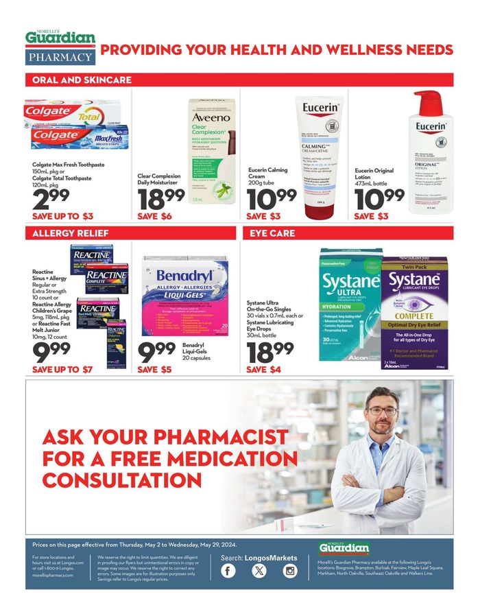 Longo's catalogue in Oakville | Pharmacy Flyer | 2024-05-02 - 2024-05-29
