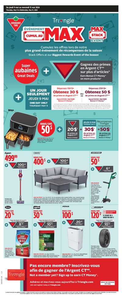 Canadian Tire catalogue in L'Île-Perrot | Max Stack Event | 2024-05-09 - 2024-05-15