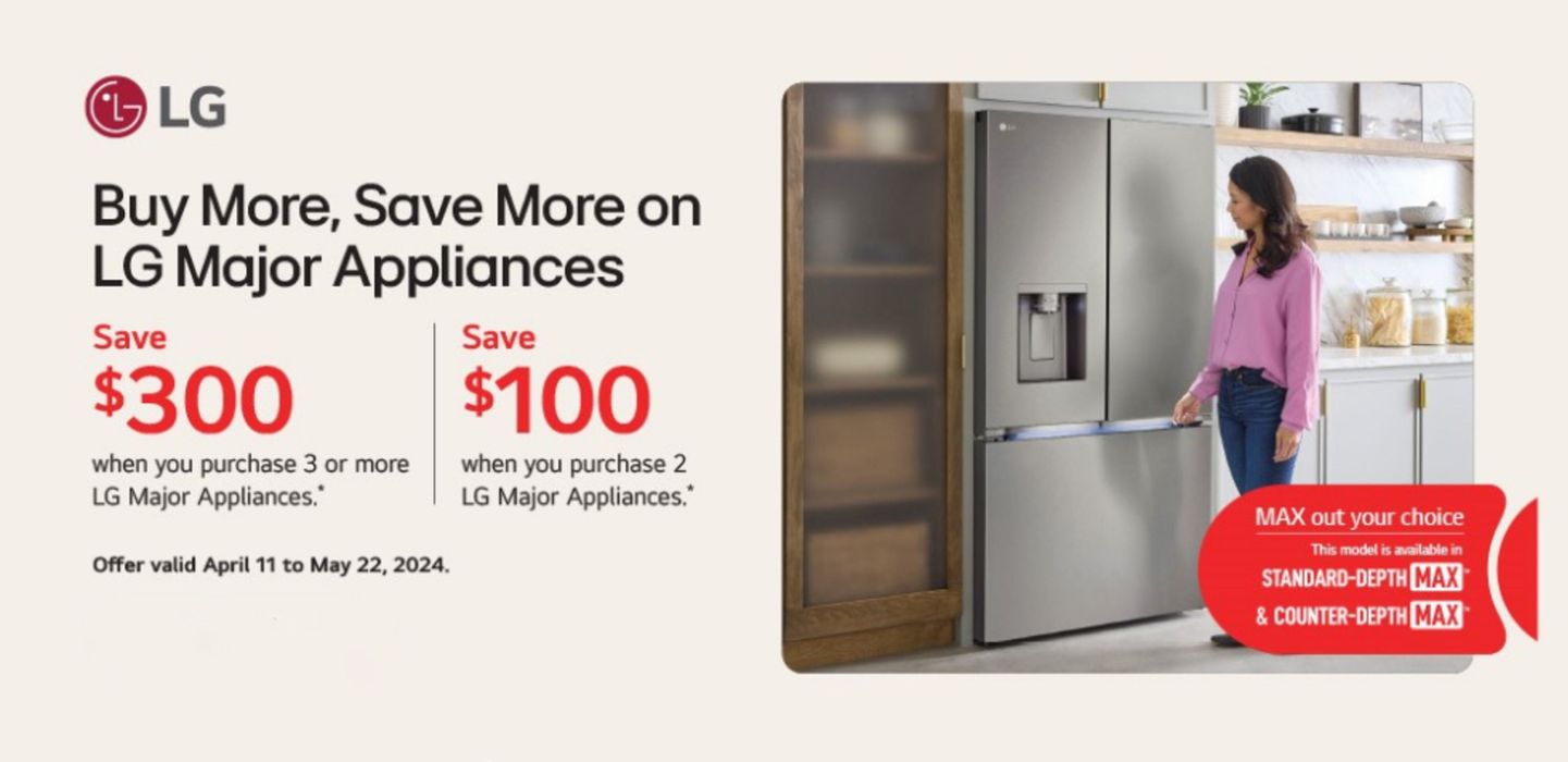 Goemans Appliances catalogue in Vaughan | Buy More, Save More on LG Major Appliances | 2024-05-07 - 2024-05-22