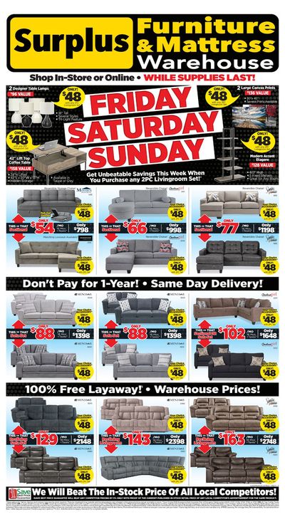Home & Furniture offers in Brandon | Weekly Specials in Surplus Furniture | 2024-05-07 - 2024-05-12