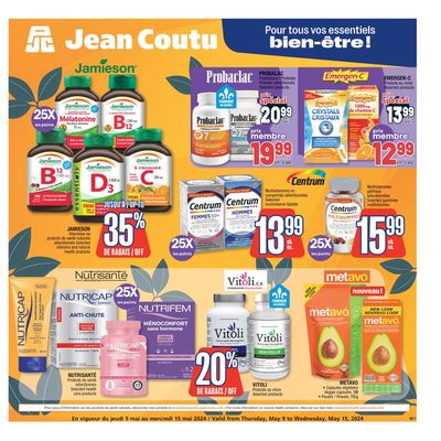 Jean Coutu catalogue in amos (Quebec) | Pour tous vos essentiels bien-être! | 2024-05-09 - 2024-05-15