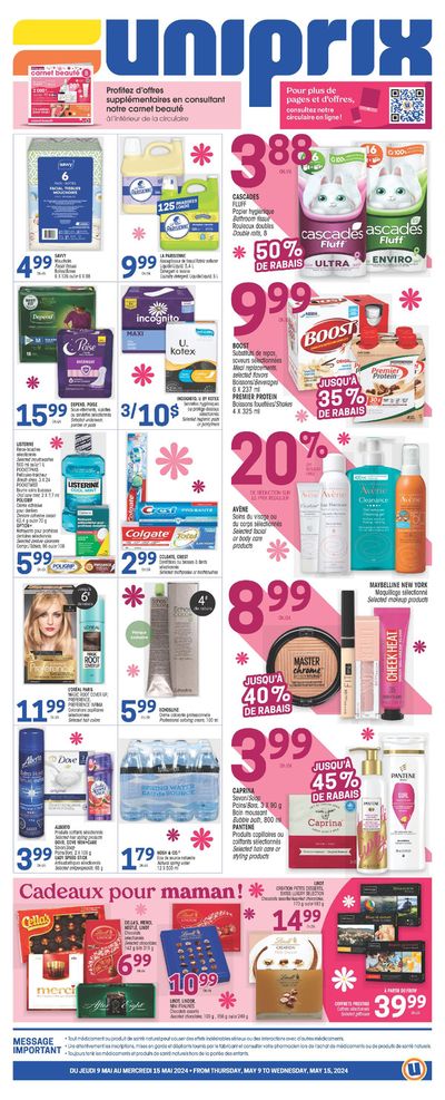 Pharmacy & Beauty offers in Granby | Uniprix Weekly ad in Uniprix | 2024-05-09 - 2024-05-15