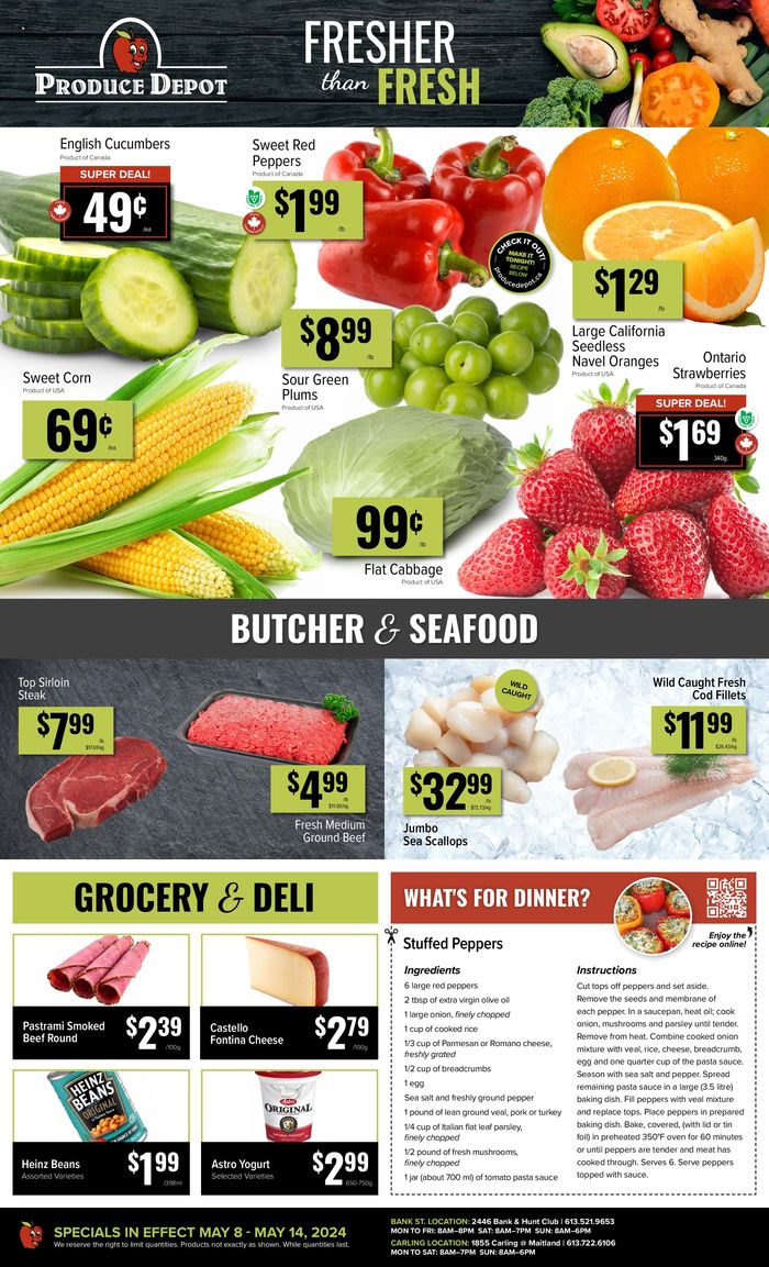 Produce Depot catalogue in Gatineau | Butcher & Seafood | 2024-05-08 - 2024-05-22