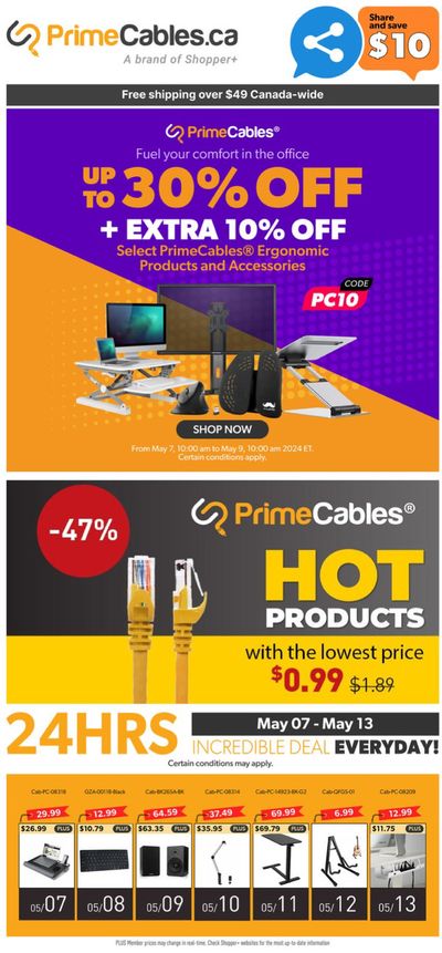 Electronics offers in Radville | Up To 30% Off in Primecables | 2024-05-08 - 2024-05-14
