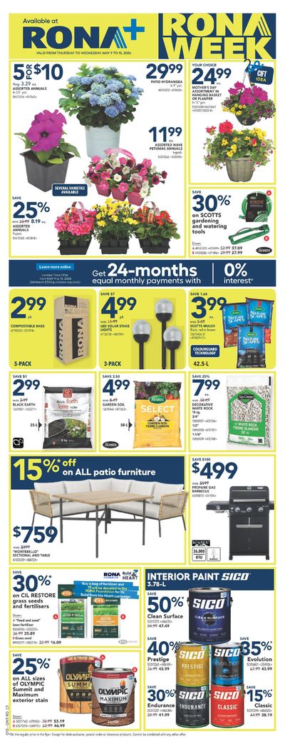 RONA catalogue in Comber ON | RONA Weekly ad | 2024-05-09 - 2024-05-15