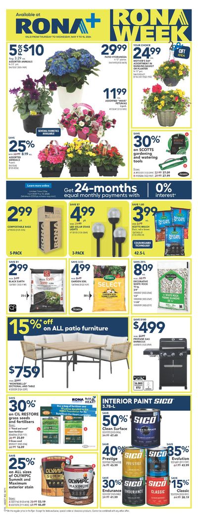 Garden & DIY offers in Coquitlam | RONA Weekly ad in RONA | 2024-05-09 - 2024-05-15