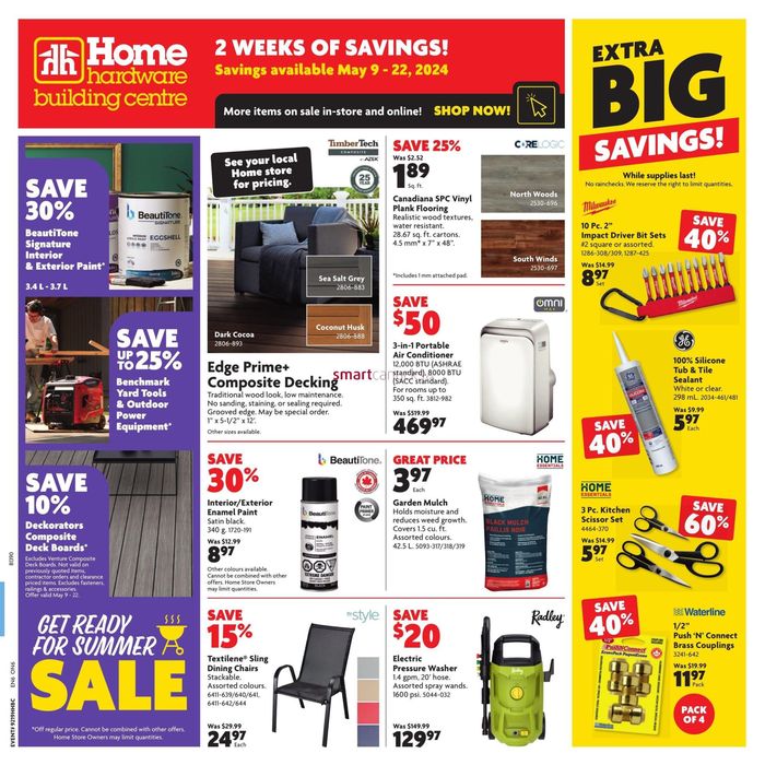 Home Hardware catalogue in Duck Lake | Extra Big Savings | 2024-05-09 - 2024-05-09