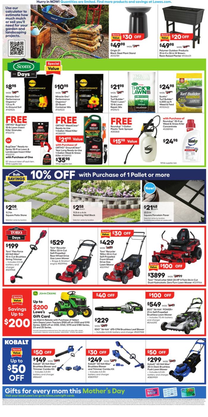 Lowe's catalogue in London | Spring into Deals | 2024-05-09 - 2024-05-15