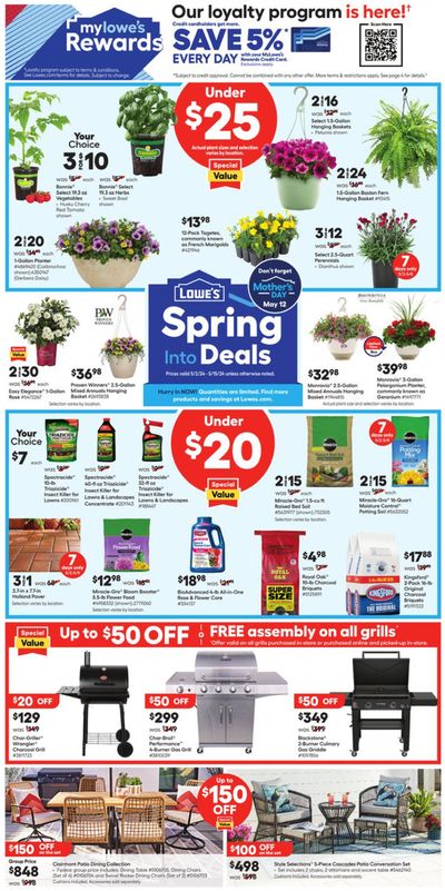 Grocery offers in Ilderton | Spring into Deals in Lowe's | 2024-05-09 - 2024-05-15