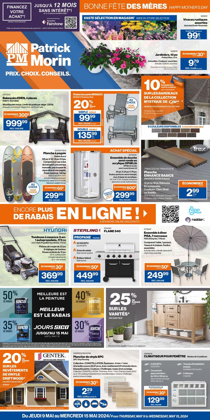 Patrick Morin catalogue in Salaberry-de-Valleyfield | Weekly Specials | 2024-05-09 - 2024-05-15
