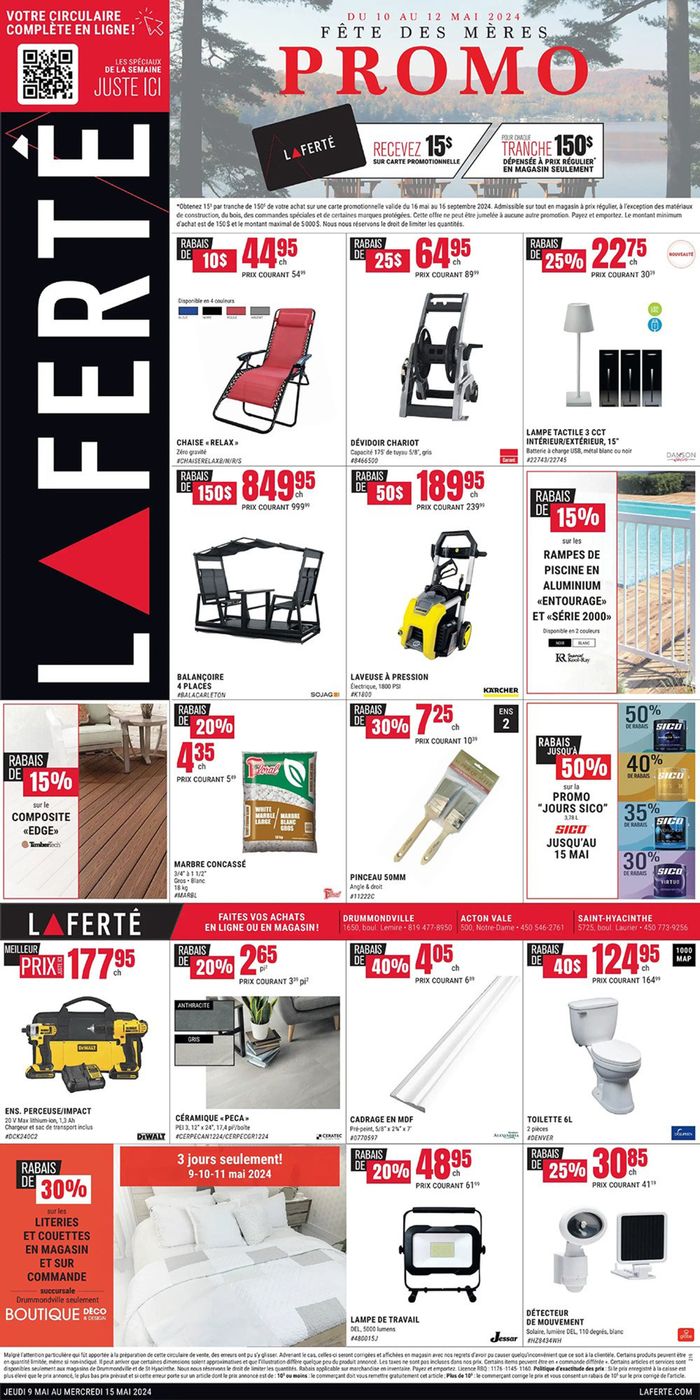 Laferté catalogue in Drummondville | FÊTE DES MÈRES PROMO | 2024-05-10 - 2024-05-12
