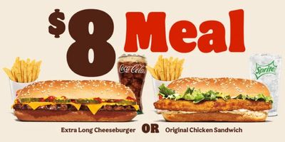 Restaurants offers in Lunenburg | $8 Meal Deal in Burger King | 2024-05-09 - 2024-05-23
