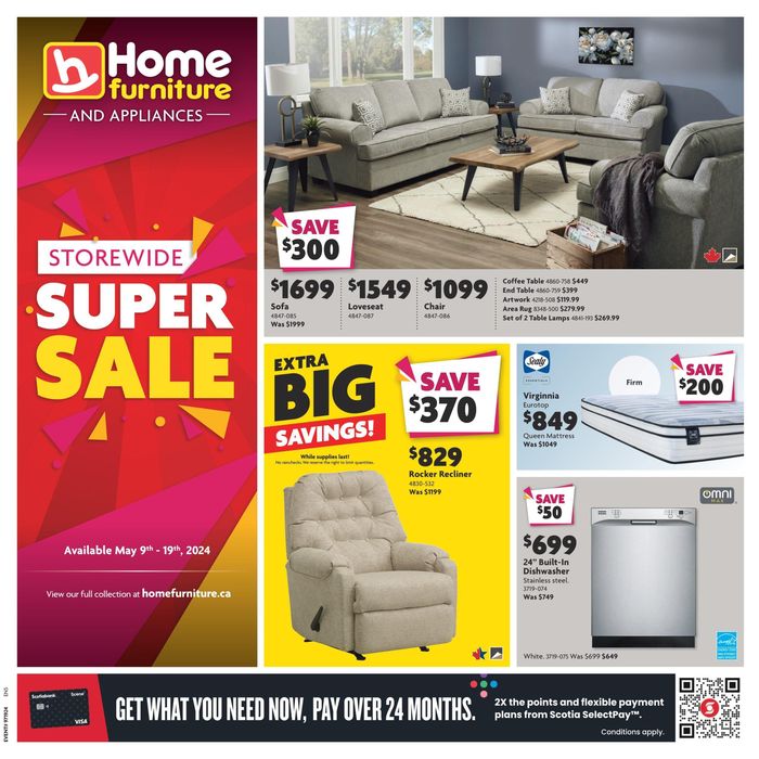Home Furniture catalogue in Ottawa | Storewide Super Sale | 2024-05-09 - 2024-05-19