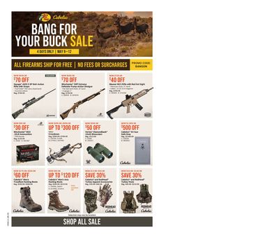 Sport offers in Edmonton | BANG FOR YOUR BUCK SALE in Cabela's | 2024-05-09 - 2024-05-12
