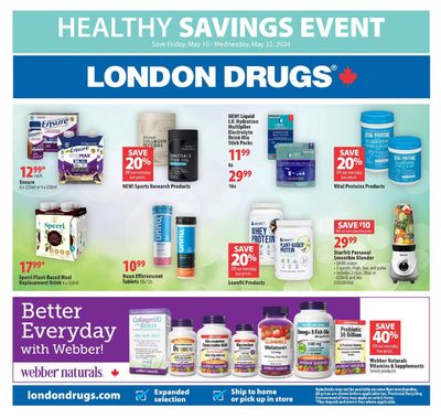 Pharmacy & Beauty offers in Surrey | HEALTHY SAVINGS EVENT in London Drugs | 2024-05-10 - 2024-05-22