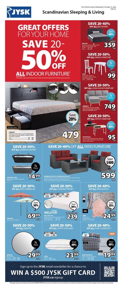 Home & Furniture offers in Sarnia | This week's offer Flyer in JYSK | 2024-05-10 - 2024-05-24