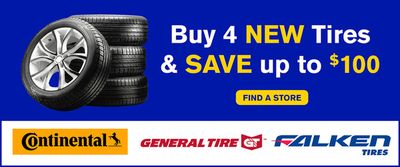Automotive offers in Airdrie | Buy 4 NEW Tires & SAVE up to $100 in Mr Lube | 2024-05-10 - 2024-05-24