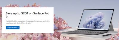 Electronics offers in Edmonton | Save Up To $700 On Surface Pro 9 in Microsoft | 2024-05-10 - 2024-05-24