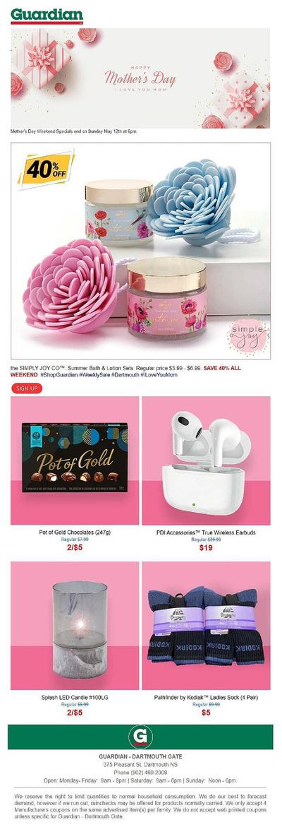 Guardian Pharmacy catalogue in Vancouver | Mother's Day Sale | 2024-05-10 - 2024-05-16