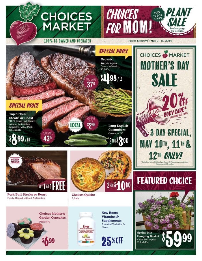 Choices Market catalogue in Vancouver | Choices Market weekly specials | 2024-05-11 - 2024-05-25