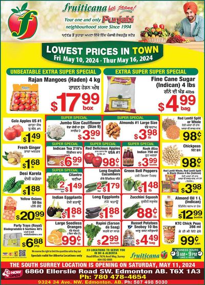 Grocery offers in Surrey | Lowest Prices In Town in Fruiticana | 2024-05-11 - 2024-05-25