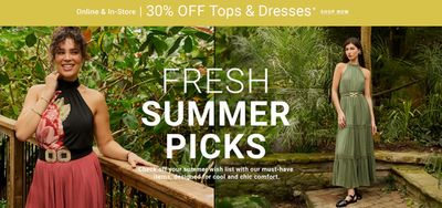 Clothing, Shoes & Accessories offers in Nanaimo | 30% Off Tops & Dresses in Suzy Shier | 2024-05-13 - 2024-05-27