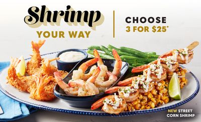 Restaurants offers in Barrie | SHRIMP YOUR WAY 3 FOR $25 in Red Lobster | 2024-05-13 - 2024-05-27