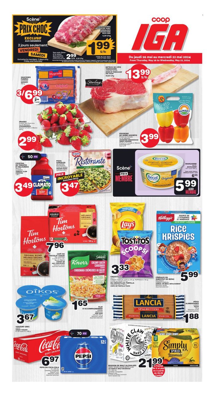 IGA Extra catalogue in Sainte-Anne-de-Beaupré | IGA Extra weekly flyer | 2024-05-16 - 2024-05-22