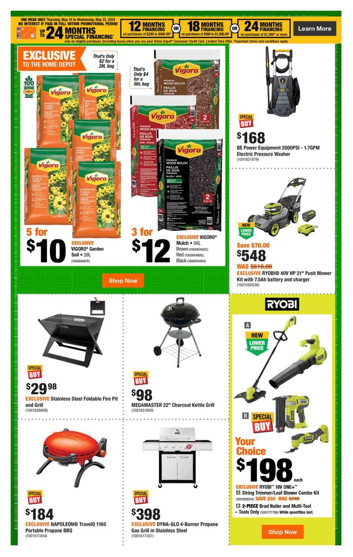 Home Depot catalogue in Richmond Hill | Weekly Flyer_CP | 2024-05-16 - 2024-05-22