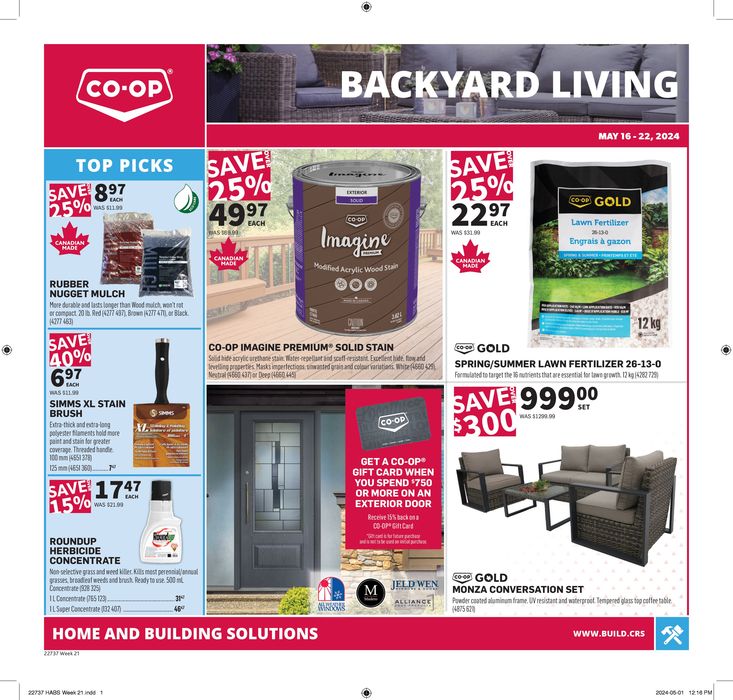 Co-op Home Centre catalogue in Moosomin | Home Centre | 2024-05-16 - 2024-05-22