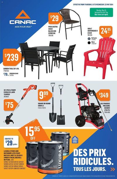 Garden & DIY offers in Trois-Rivières | Canac Aide Pour Vrai in Canac | 2024-05-16 - 2024-05-22