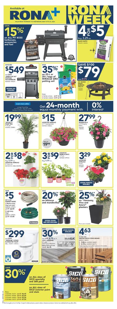 Garden & DIY offers in Massey ON | RONA Weekly ad in RONA | 2024-05-16 - 2024-05-22