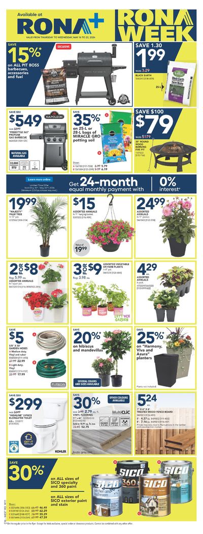 Garden & DIY offers in Coquitlam | RONA Weekly ad in RONA | 2024-05-16 - 2024-05-22