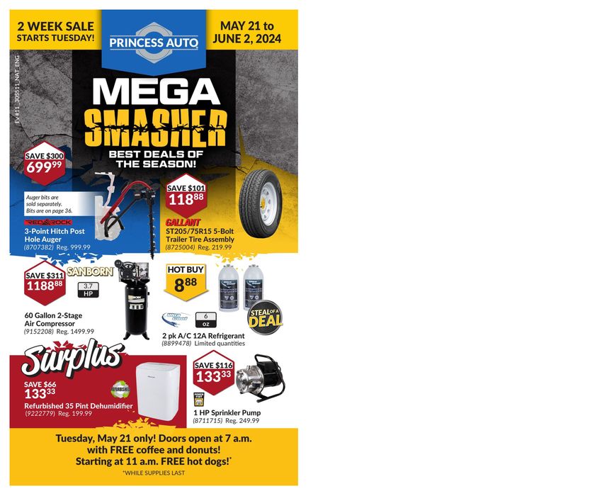 Princess Auto catalogue in Logy Bay-Middle Cove-Outer Cove | Mega Smasher | 2024-05-21 - 2024-06-02