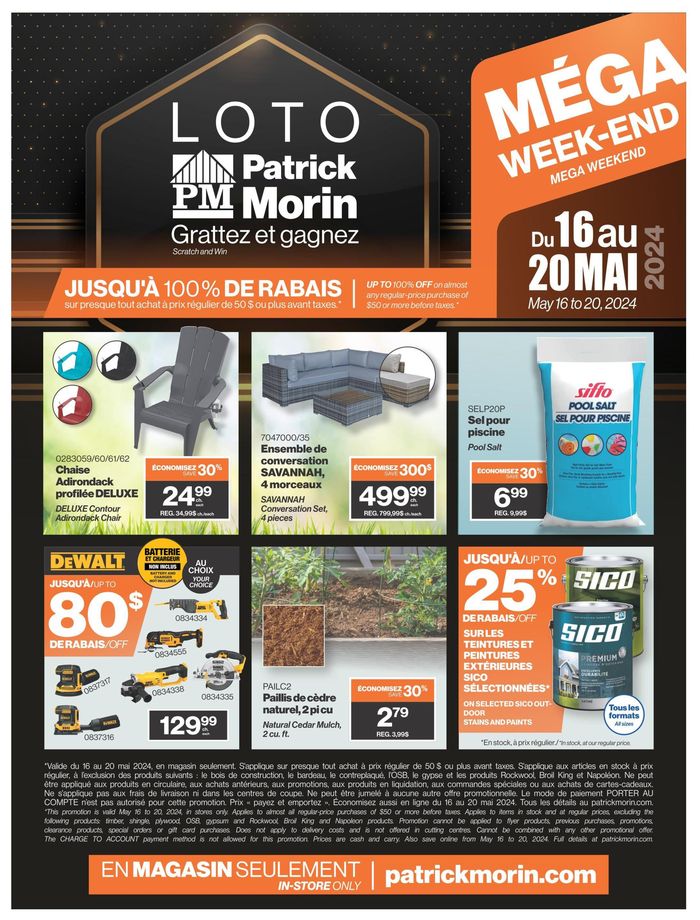 Patrick Morin catalogue in Joliette | Mega Weekend Sale | 2024-05-16 - 2024-05-20