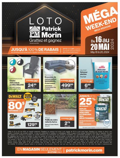 Home & Furniture offers in Trois-Rivières | Mega Weekend Sale in Patrick Morin | 2024-05-16 - 2024-05-20