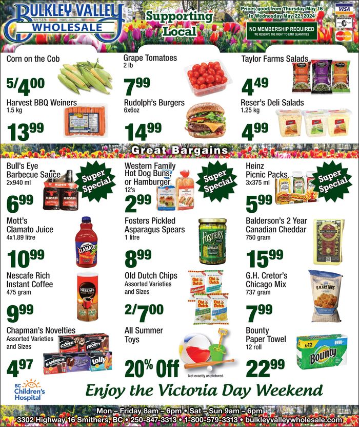 Bulkley Valley Wholesale catalogue in Smithers | Great Bargains | 2024-05-16 - 2024-05-22