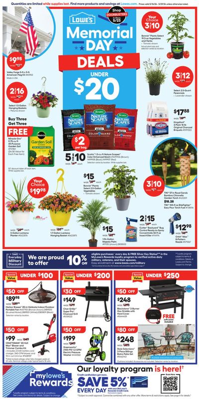 Garden & DIY offers in Victoria BC | Memorial Day Deals in Lowe's | 2024-05-16 - 2024-05-29