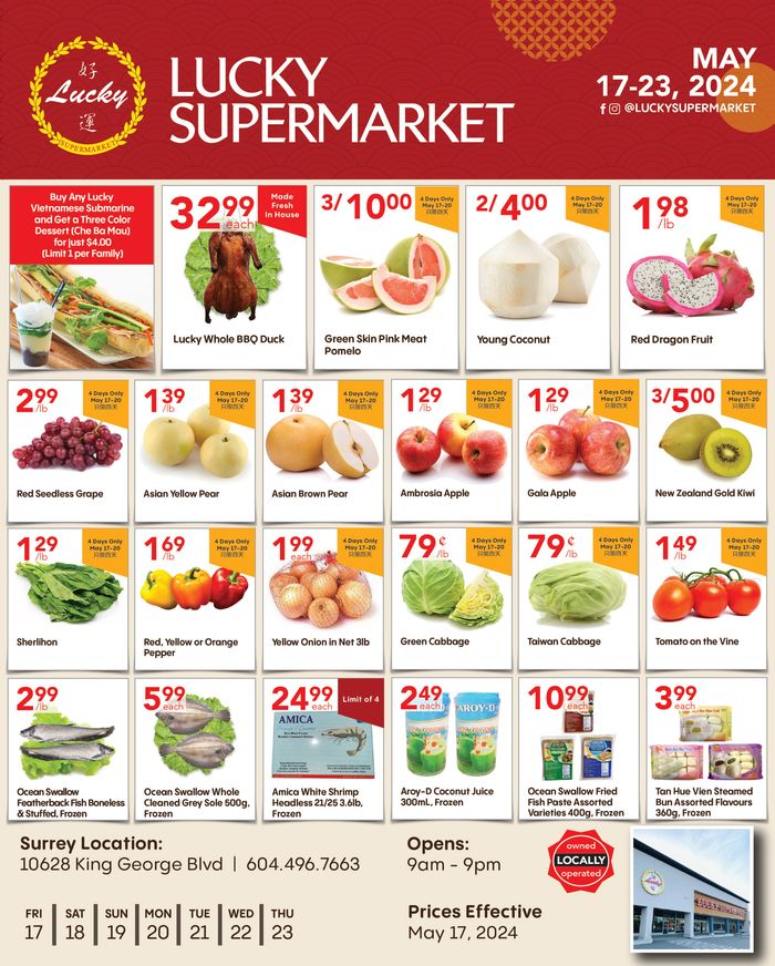 Lucky Supermarket catalogue in Calgary | Weekly Specials | 2024-05-17 - 2024-05-31