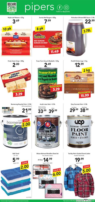 Grocery offers in Bishop's Cove | Flyer Pipers in Pipers | 2024-05-17 - 2024-05-31
