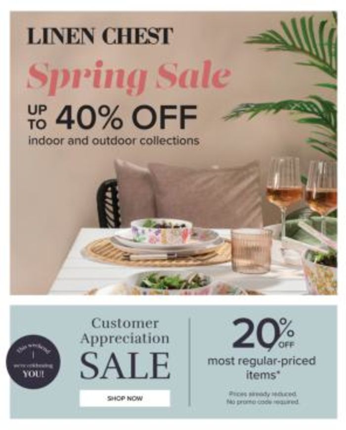 Linen Chest catalogue in Sherbrooke QC | Linen Chest Flyer I Shop our Spring Sale | 2024-05-17 - 2024-05-31