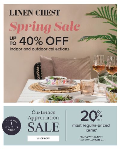 Home & Furniture offers in Sherbrooke QC | Linen Chest Flyer I Shop our Spring Sale in Linen Chest | 2024-05-17 - 2024-05-31